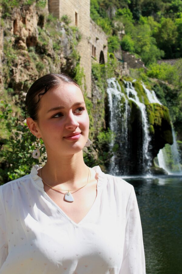 image de collier avec Adele en pate argile polymere preciosa alba en France
