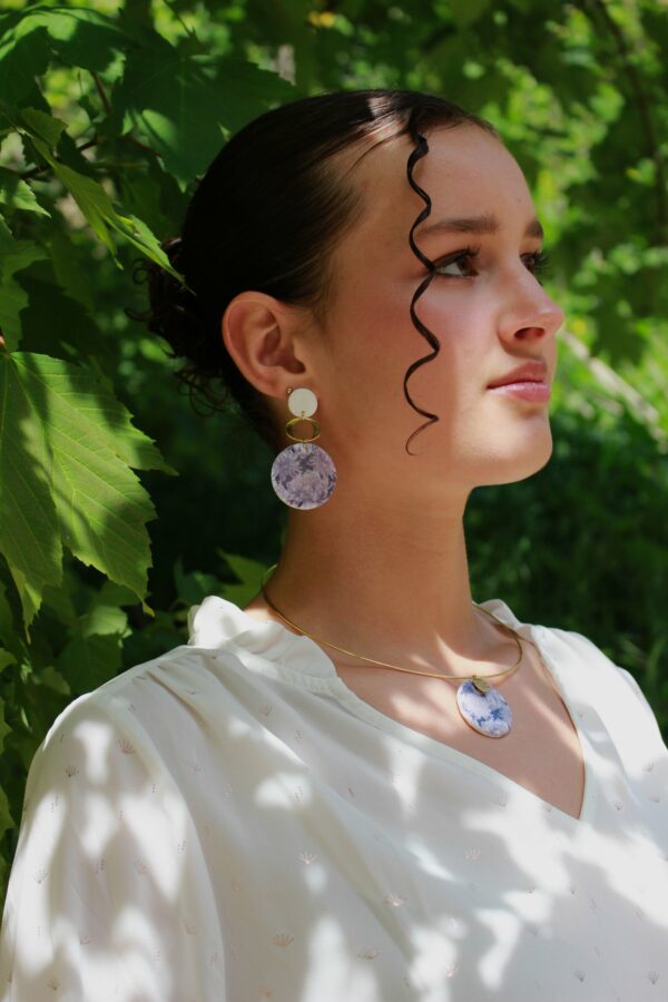 image de collier pate argile polymere atelier preciosa alba en France