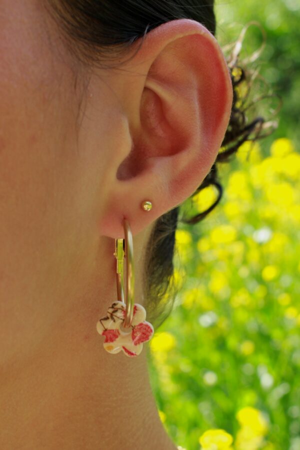 image de boucles oreilles bijou preciosa alba collection Ava bijoux en pâte argile polymère en France