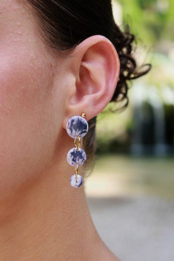 image photo de boucle d oreille pate argile polymere preciosa alba