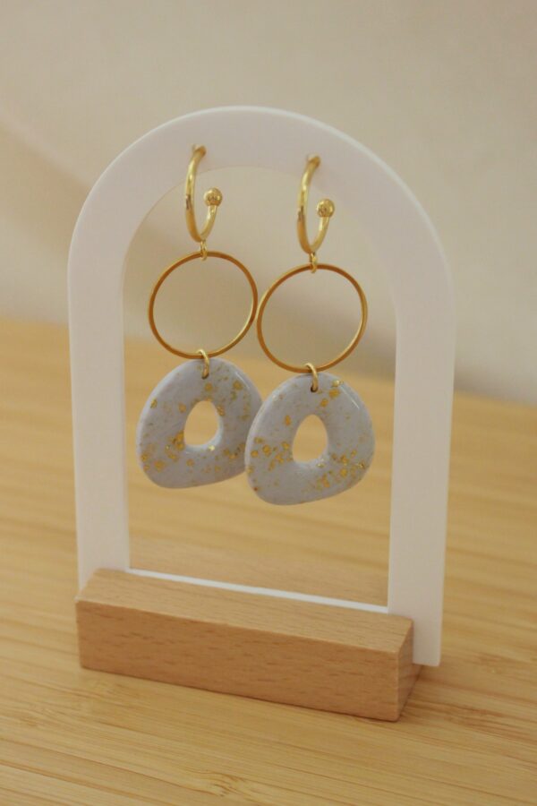 image de boucles oreilles bijou preciosa alba collection Ava bijoux en pâte argile polymère en France
