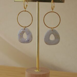 image de photo de boucles d'oreilles pâte argile polymère preciosa alba