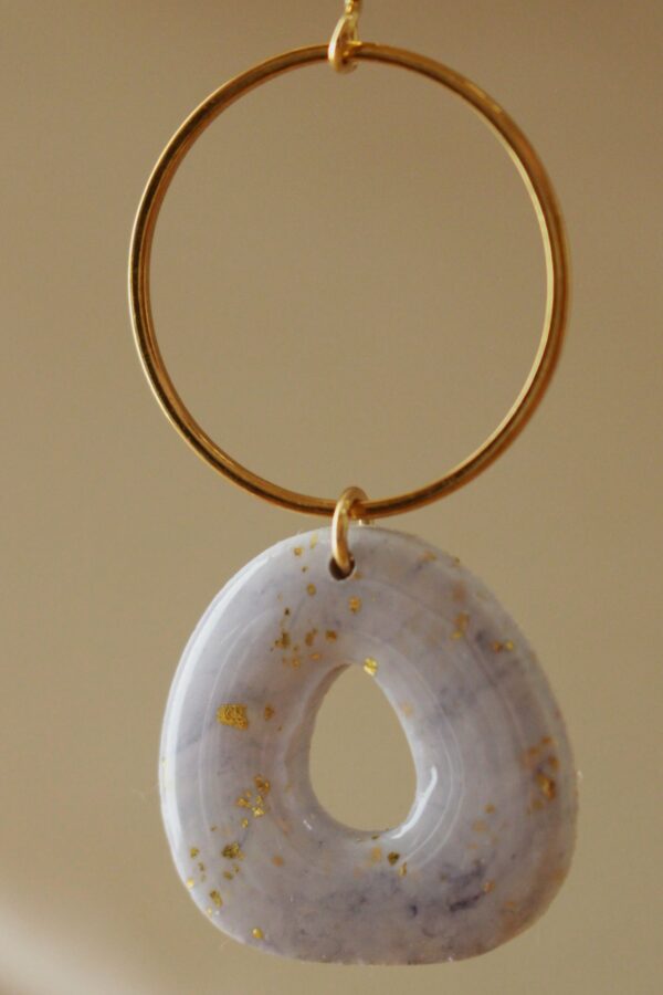 image de photo de boucles d'oreilles pâte argile polymère