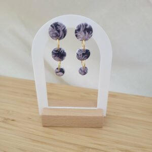 image de boucle d oreille pate argile polymere preciosa alba