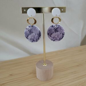 image de boucle d oreille pate argile polymere preciosa alba