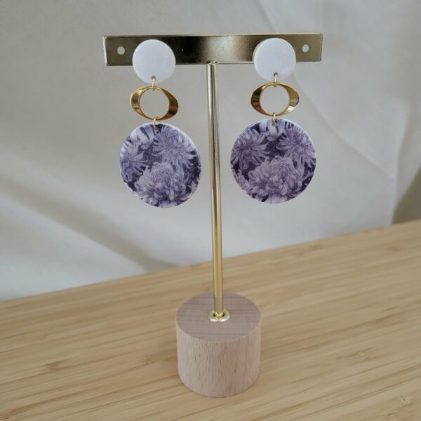 image de boucle d oreille pate argile polymere preciosa alba