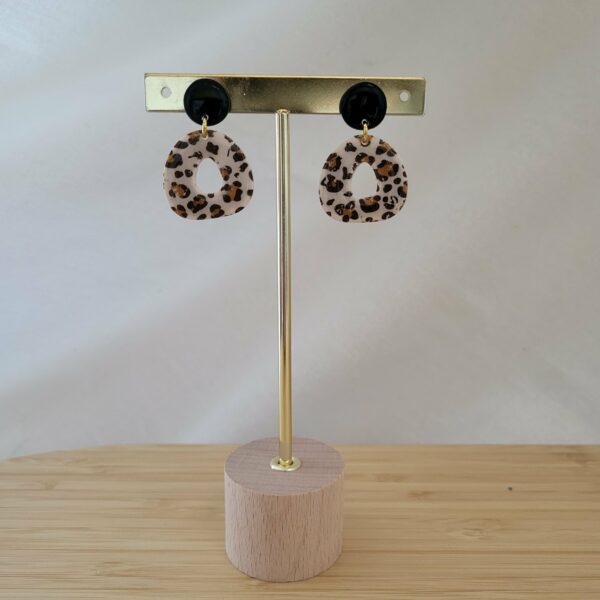 image de Boucle d oreilles Preciosa Alba leonie leopard