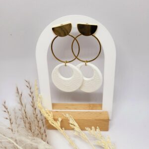 image de boucles d oreilles ALBA en pâte Fimo de atelier preciosa alba
