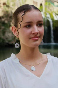 image de boucles oreilles TORQUE et collier bijou preciosa alba collection bijoux en pâte argile polymère en France