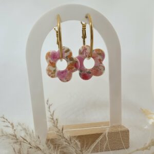 Boucles d'oreilles créoles pampilles Lina