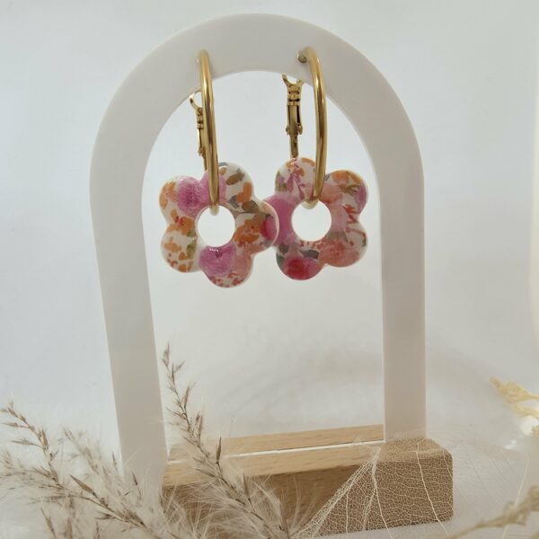 Boucles d'oreilles créoles pampilles Lina