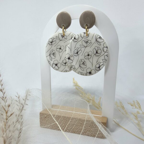 Boucles d'oreilles rondes Capucine – Image 2