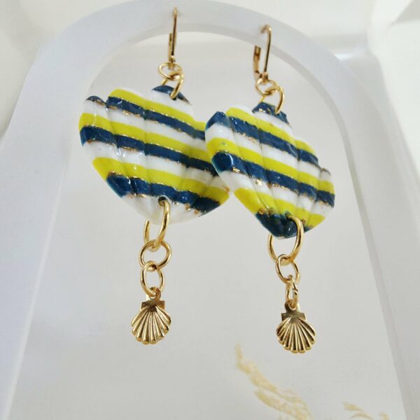 Boucles d'oreilles Summer Bleu Vert – Image 2