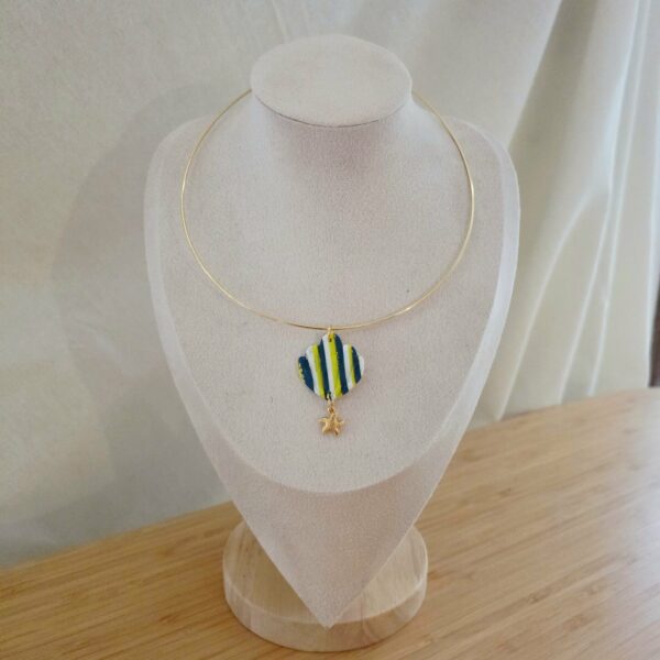 Collier Torque Summer Bleu Vert