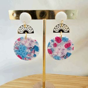 Boucles d'oreilles rondes Sakura