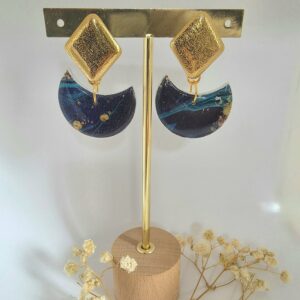 Boucles d'oreilles Lily croissant de lune