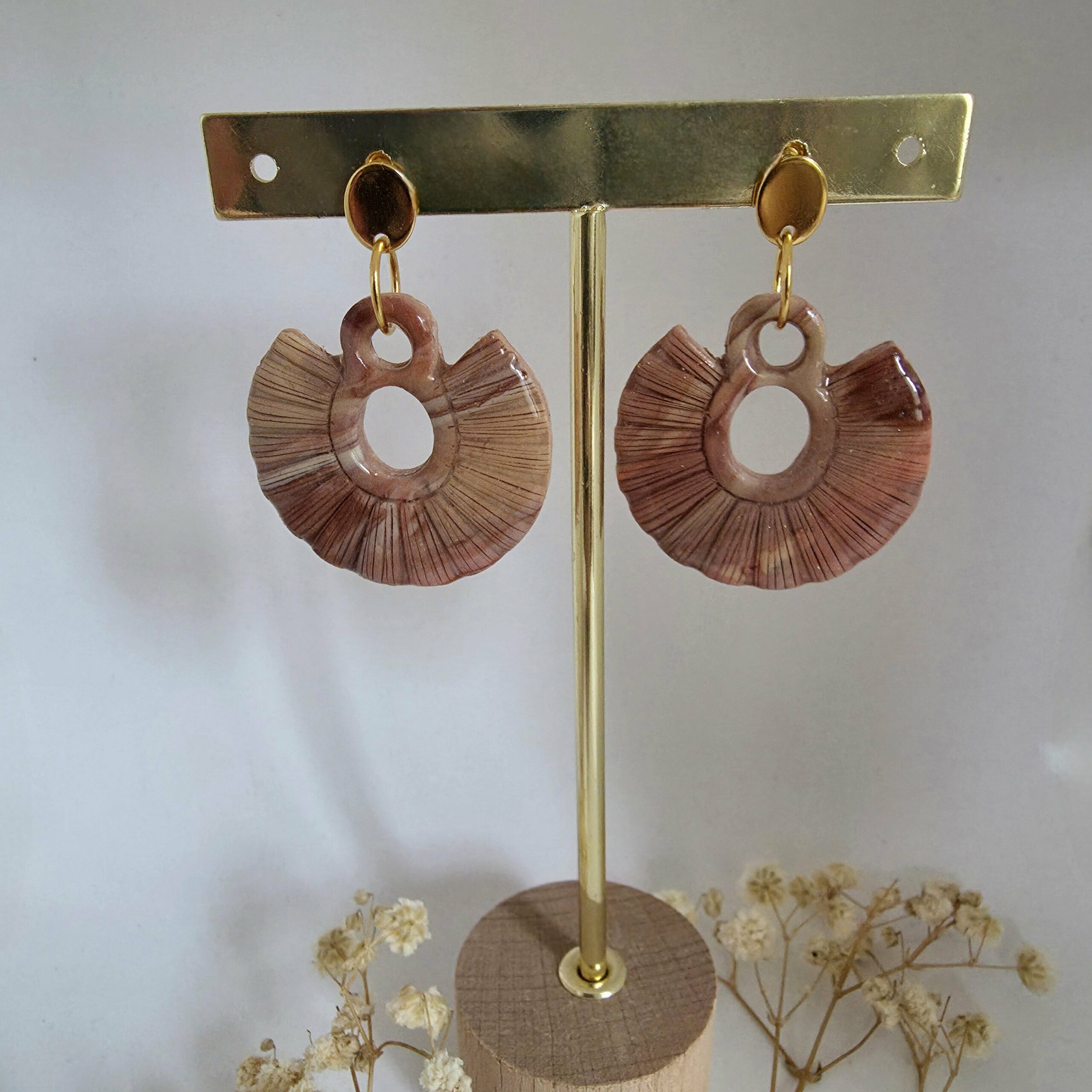 Boucles d'oreilles pampa d'Automne