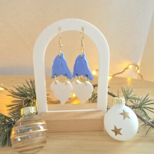 Boucles d'oreilles Les luntines bleu