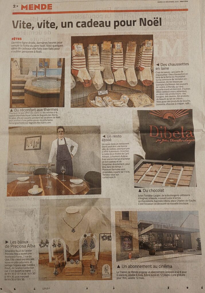 Atelier preciosa alba bijoux article das la presse midi libre photo 