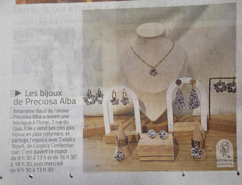 Image atelier preciosa alba bijoux pate polymere midi libre image