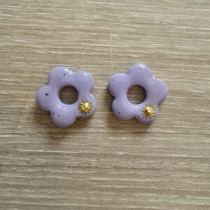 Pampilles interchangeables "Lilas Soleil d'Or" – Douceur Éclatante