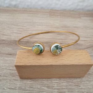 Bracelet jonc en acier inoxydable hypoallergénique doré