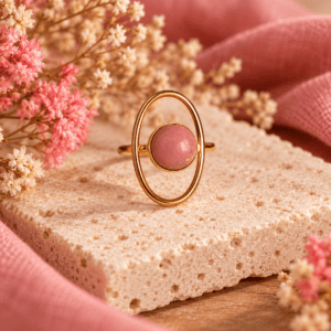 Bague ajustable Vieux Rose & Or